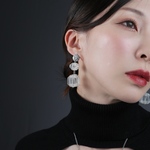 期間限定 「透明」 ピアス 紙 アクセサリー シルバー 折り紙 ステンレスピアス