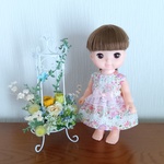 ソランちゃん・メルちゃんサイズ／カラフル花（ピンク）のワンピース★送料無料★