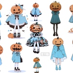 素材シート【ハロウィンガール🎃】