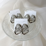 silver𓂃大ぶりシルバーの耳飾り(ピアス.イヤリング.樹脂ピアス)