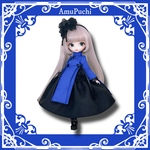 チャイナドレス２点Set. ᯽ チャイナトップス ＆ ロングスカート ᯽ 青 × 黒 ᯽ Harmonia bloom ハルモニアブルーム ニアハルモニア ハルモニアハミング