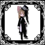 【受注生産】チャイナドレス２点Set. ᯽ チャイナトップス ＆ カンフーパンツ ᯽ 黒 × 白 ᯽ Harmoniabloom Harmoniabloomroot ハルモニアブルーム ルート