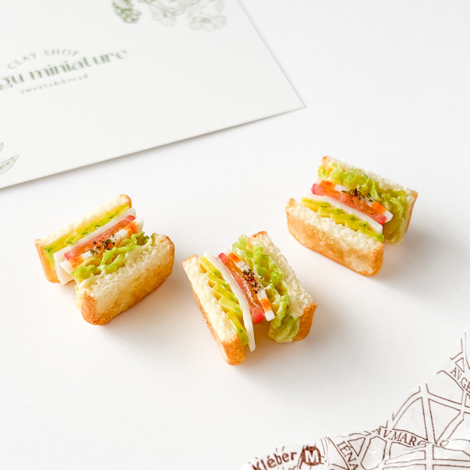 ミニチュアサンドイッチ DIY Miniature How to Make Miniature Croissant Sandwiches