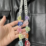 〖スマホショルダー〗 一点物 お花 フェイクパール カラフル
