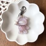 🎃ハロウィン🎃𖦞お花くまさんのミニキーホルダー𖦞パープル💜