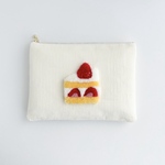 コーデュロイのブックポーチ（ショートケーキ）