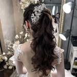 ブライダル　結婚式　ウェディング　ボンネ　ヘッドドレス