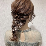 結婚式　お呼ばれ　髪飾り　パール　ヘアアクセサリーハンドメイド　ヘアアクセサリー　結婚式　お呼ばれ　アクセサリー　ヘアアレンジ　巻き付ける　ワイヤー　