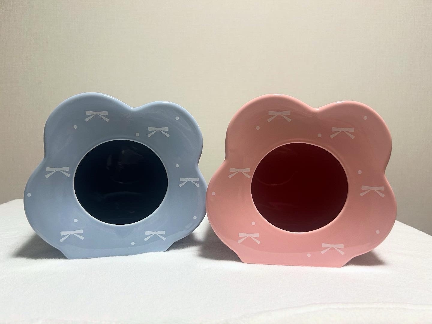 ピンクチラ壺、陶器製ハウス、小動物ハウス、花柄 - melia-hauoli