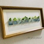インテリア雑貨 北欧 観葉植物 ガラス アート 贈り物 トイレ 玄関 壁掛け飾り 癒し 爽やか リフレッシュ 寝室 飾り造花 アーティシャル フラワー グリーン 枯れない植物 誕生日 プレゼント
