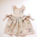 newラベンダー刺繍のシュクルタブリエ レイヤード ワンピース　80 90 100 お祝い プレゼント ギフト 出産祝い エプロン