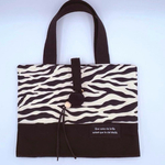 レビューブックカバー ハンドメイド 看護学生 ゼブラ柄