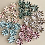 つまみ細工パーツ 剣つまみ お花モチーフ30個セット 秋色ミックスⅡ