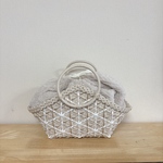 『ご注文品』　✳︎送料込み✳︎　クラフトバンドで編んだ華編みの手提げ