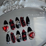 地雷系 量産型 ワンホン ビジュー ゴテゴテ 推し活 ネイルチップ