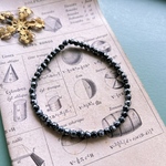 【1連50コセット】JIRI＊IVANA#czechbeads#チェコビーズ　round3㍉　jetblack/silver rain