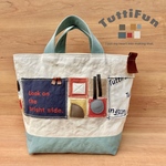 tuttifun＊水色と生成のtuttifun bag     A136