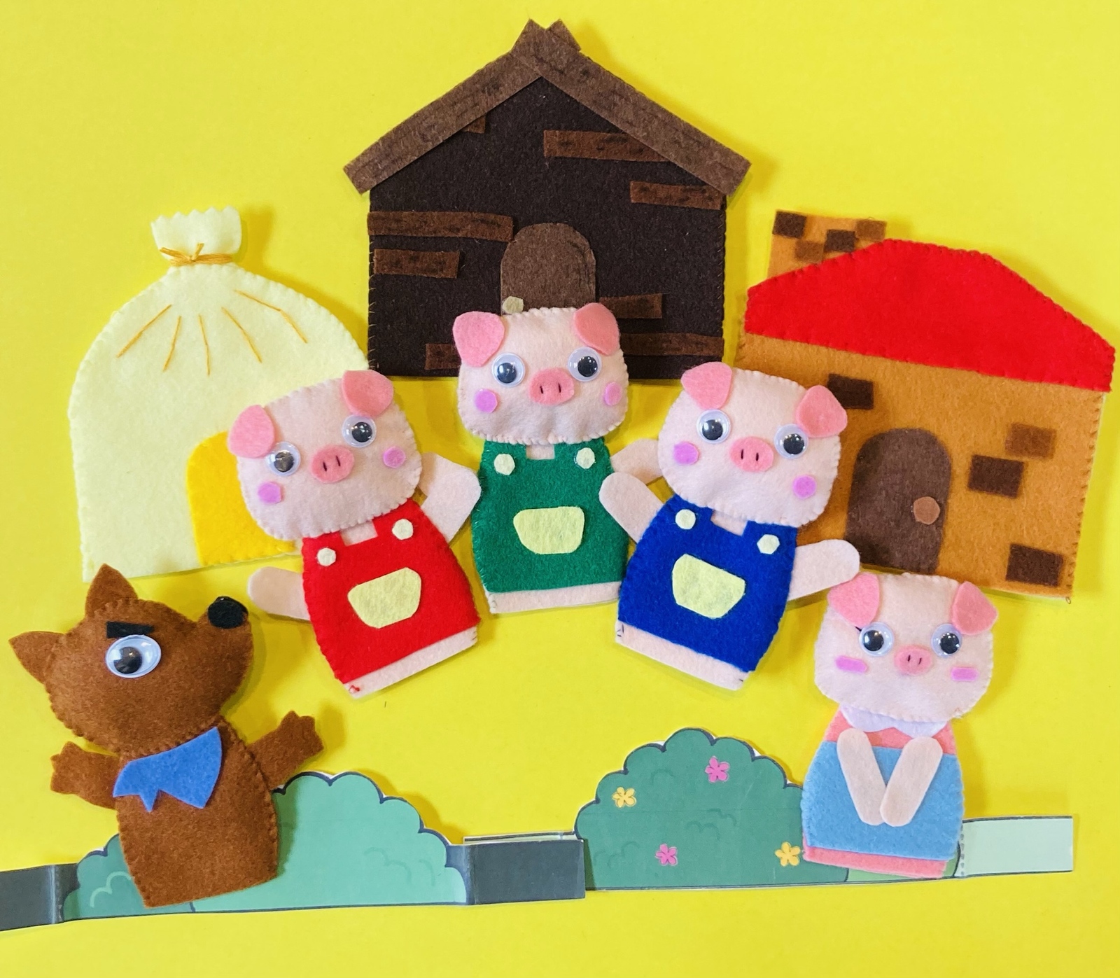 3匹のこぶた』指人形 - POUCH RABBIT | minne byGMOペパボ 国内最大級