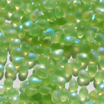 70個＜4x6mm/ジョンキルアクアエッチドデュアル＞チェコビーズドロップ ppnalia