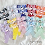 推し色 ツインテールリボン 肉球 ♡ アイドル ヘアメ 推し活 プレゼント 赤 黒 白 ピンク 青 オレンジ ミント 緑 黄色 ラベンダー 紫 水色 サックス 量産型 ゆめかわいい ヘアクリップ 