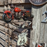 アメリカンバイク バイク屋 壁掛け看板 ルート66 サインボード 店舗什器 