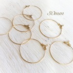 30mm カン付きフープピアス 