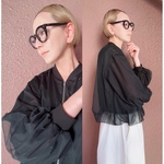 ふんわり軽い❤️立体裁断でボリューム袖❤️‍大人モードなシアージップブルゾン❤️絶妙サイズ感❤️軽量＆防シワ❤️オールシーズン