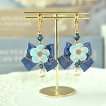 【ネモフィラのロンド】リボンイヤリング/ピアス