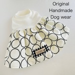 白　ホワイト　サークル　スカート　S S 犬服　ノースリーブ　ハンドメイド