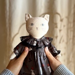 長袖ワンピース　落書きハロウィン（グレー）