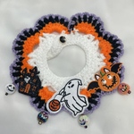 🎃ハロウィンパーティースタイ👻🍭🎃🧙‍♀️🐈‍⬛手編み猫ちゃんワンちゃん　猫襟　犬襟　スタイ　首輪　写真映え