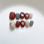 #70 【 size order 】nailtip - wanko🐕 flower🌼