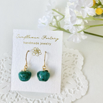 【ピアス・イヤリング】選べる青りんごアクセサリー🍏#51【再販×5】安心の金属アレルギー対応商品　フックは落下防止のシリコンキャッチ付き