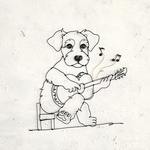 〈専用〉ギターを弾くシュナウザー　ワイヤーアート