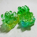 透ける多肉植物セット　レジンアート