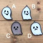 【再販】ステンドグラスハロウィンおばけのオーナメント