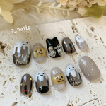 【 現品サイズ商品 】 ＊ ハロウィンネイル🎃🐈‍⬛ / ネイルチップ ＊