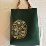 着物✖️帯リメイクトートバッグ グリーン