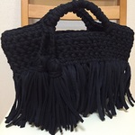 フックドゥズパゲッティ hoookedzpagetti フリンジマルシェバッグ タッセルつき