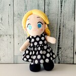 ぬいもーずのワンピース【黒地にグレードット】