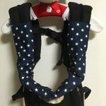 一体型よだれパッド❤︎星柄Xチェック柄
