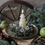 Silent Night  〜クリスマスの夜に〜    リース&LEDキャンドル2点set