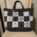 パッチワークの大きなトートバッグ（送料無料）