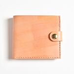 革の手染め財布　「みかん No.53（二つ折り財布）」