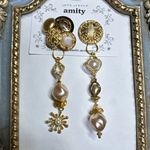 《2way》ヴィンテージボタンピアス・イヤリング