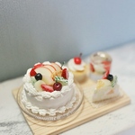 ミニチュアスイーツ　37. フルーツショートケーキセット