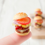 ミニチュア ハンバーガー　手のひらサイズ の ミニチュアフード 雑貨 ( インテリア ・ 撮影小物 )/ ドールハウス
