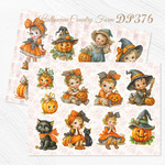 【DP376】デザインペーパー ハロウィンカントリーファーム コラージュシート