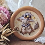 【受注可】25mm 小熊の魔法使い シーリングスタンプ ヘッド ハロウィン テディベア