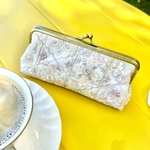 ふんわり手触り　メガネケース/ペンケース インド刺繍